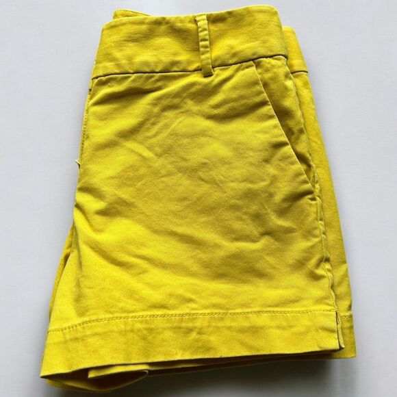 LOFT Size 4 Yellow Chino Riviera Shorts Coastal Chic Preppy Clean Girl - Picture 8 of 10